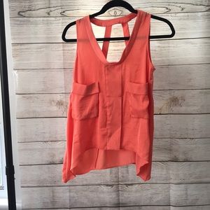 BCBG Maxazria Orange Tank With Beautiful Back